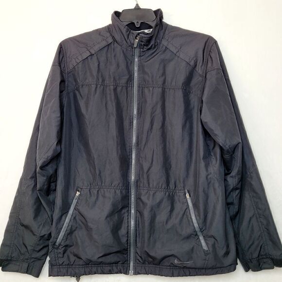 Nike Black Windbreaker Jacket Size Large - Picture 1 of 11